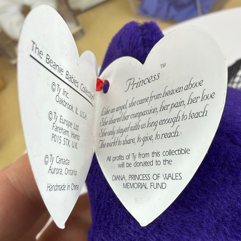👑❤️No Tush Stamp - 1997 Princess Diana Beanie Baby - China PE - MWMT - Picture 16 of 16